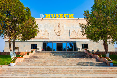 Samarkand, Uzbekistan - April 18, 2021: Afrasiab Museum of Samarkand is a museum located at the historical site of Afrasiyabのeditorial素材