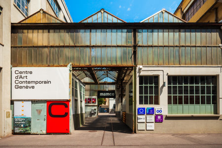 GENEVA, SWITZERLAND - JULY 20, 2019: MAMCO or Modern and Contemporary Art Museum is located in Geneva city in Switzerlandのeditorial素材