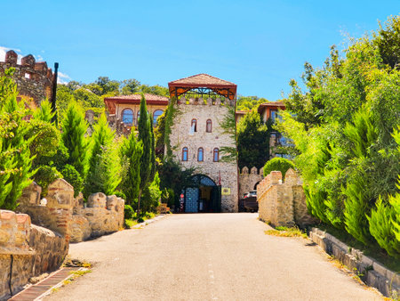 Telavi, Georgia - September 03, 2021: Chateau Mere or Winiveria winery and hotel in Kakheti. Kakheti is a region in eastern Georgia with Telavi as its capital.のeditorial素材