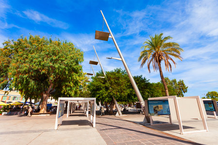 Heraklion, Greece - October 13, 2021: Liberty Square in Heraklion city centre on Crete island in Greeceのeditorial素材