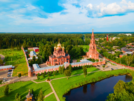 Chernigovsky skete is a monastery in Sergiev Posad, Russiaのeditorial素材