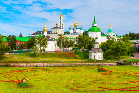 Trinity Lavra Monastery of St. Sergius in Sergiyev Posad city, Golden Ring of Russiaのeditorial素材