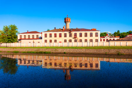 Buildings along Uvod river in the Ivanovo city centre. Ivanovo is a part of Golden Ring tourist tour of Russia.のeditorial素材