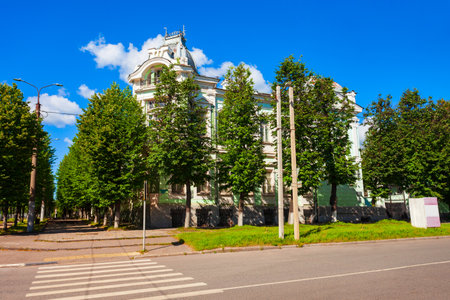 Ivanovsky Calico Museum or Printed Cotton Museum in Ivanovo city, Golden Ring of Russiaのeditorial素材