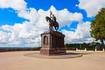 Monument to Grand Prince Vladimir And Saint Fedor in Vladimir city, Golden Ring of Russiaのeditorial素材