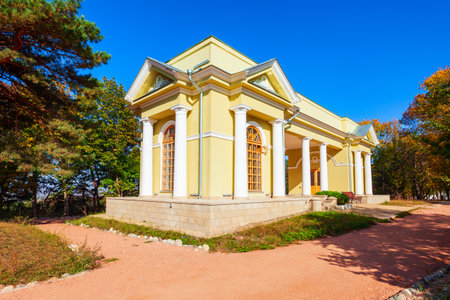 Air Temple or Hram Vozduha is a historic building in Kislovodsk National Park in Kislovodsk city, Russiaのeditorial素材