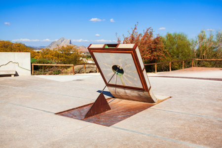 Solar Clock at the Archaeological Dolmens of Menga Museum in Antequera city, Spainのeditorial素材