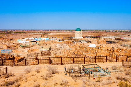 Mizdahkan Necropolis is an ancient structures complex near Khojeyli and Nukus city in Karakalpakstan region of Uzbekistanのeditorial素材