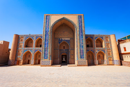Ulugbek Madrasah is located near the Poi Kalon islamic religious complex in Bukhara, Uzbekistanのeditorial素材