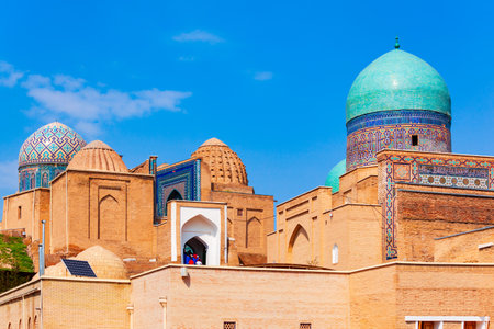 Shah-i-Zinda or Shah i Zinda is a mausoleum in the Samarkand city, Uzbekistanのeditorial素材