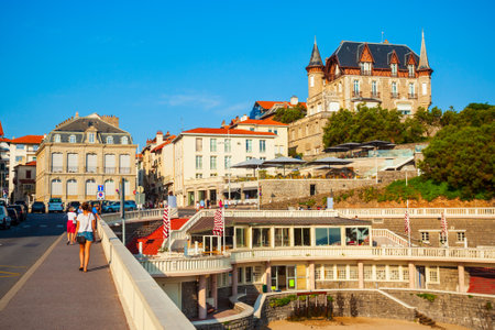 Buildings in the centre of Biarritz city in Franceのeditorial素材