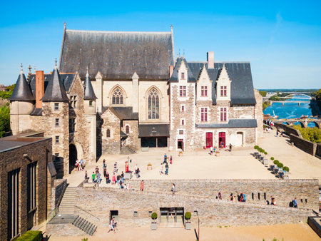 Chateau Angers is a castle in Angers city in Loire Valley, western in Franceのeditorial素材