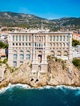 The Oceanographic Museum or Musee Oceanographique is a museum of marine sciences in Monaco Ville in Monacoのeditorial素材