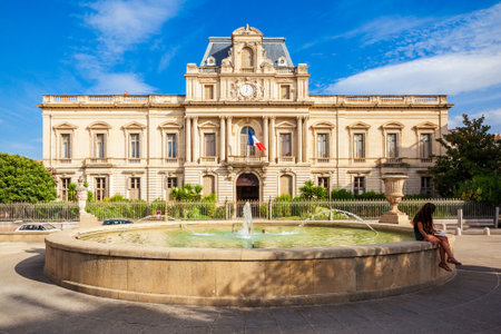 Prefecture of Herault department building in Montpellier city, Franceのeditorial素材