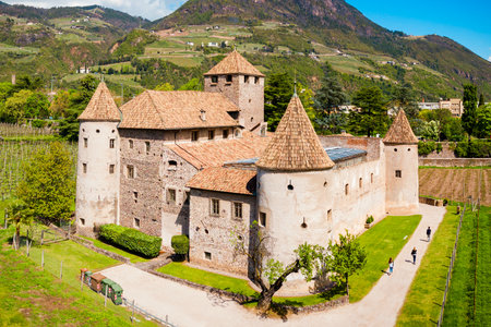 Maretsch Castle or Castel Mareccio is a medieval fort in the historic center of Bolzano in South Tyrol, northern Italyのeditorial素材