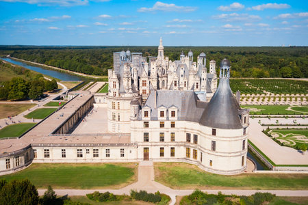 Chateau de Chambord is the largest castle in the Loire valley, Franceのeditorial素材