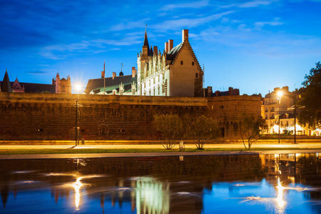 Castle of the Dukes of Brittany or Chateau des ducs de Bretagne is a castle in Nantes city in Franceのeditorial素材