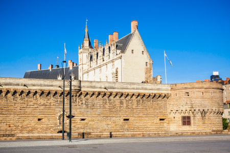 Castle of the Dukes of Brittany or Chateau des ducs de Bretagne is a castle in Nantes city in Franceのeditorial素材