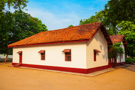 Sabarmati Gandhi Ashram or Harijan Ashram or Satyagraha Ashram in Ahmedabad city in Gujarat state of Indiaのeditorial素材