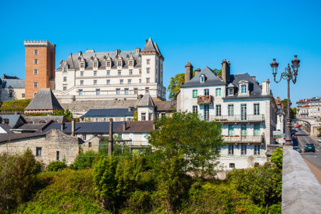 Chateau de Pau is a castle in the centre of Pau city in Franceのeditorial素材