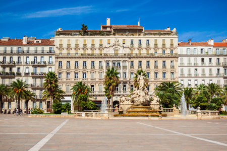 Freedom Square or Place de la Liberte in the centre of Toulon city in Franceのeditorial素材