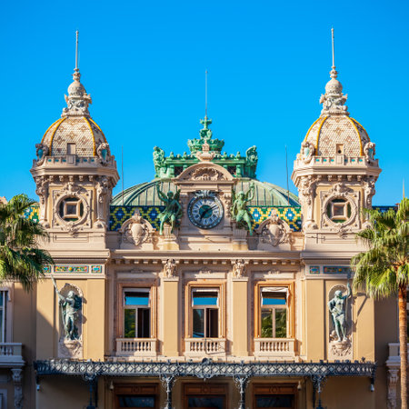 Monte Carlo Casino is an entertainment complex includes casino, Grand Theatre and Les Ballets de Monte Carlo in Monacoのeditorial素材