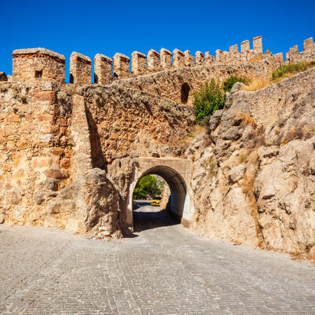 Alanya Castle or Alanya Kalesi is a medieval castle in Alanya city, Antalya Province on the southern coast of Turkeyのeditorial素材