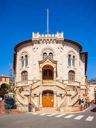 Palace of Justice in Monaco Ville ward in Monacoのeditorial素材