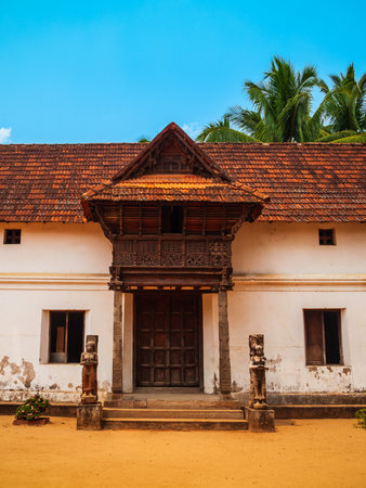 Padmanabhapuram Palace is a travancore era ancient palace in Padmanabhapuram village near Kanyakumari in Tamil Nadu in Indiaのeditorial素材