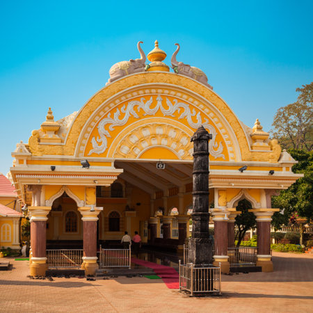 Shri Mahalaxmi Temple is a hindu temple located in Ponda city in Goa state of Indiaのeditorial素材
