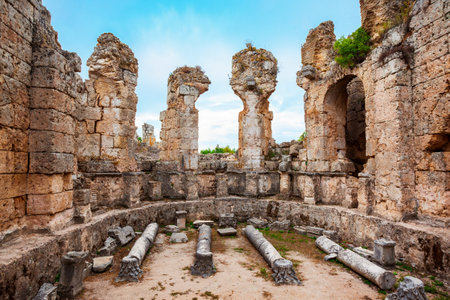 Perge was an ancient Anatolian city, now located near the Antalya city in Turkeyのeditorial素材