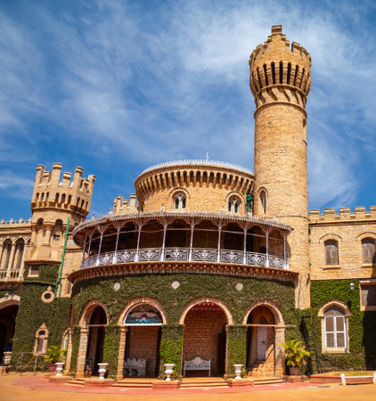 Bangalore Palace is a british style palace located in Bangalore city in Karnataka, Indiaのeditorial素材