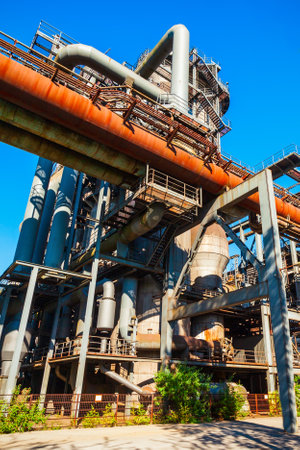 Landschaftspark is an industrial public park located in Duisburg, Germanyのeditorial素材