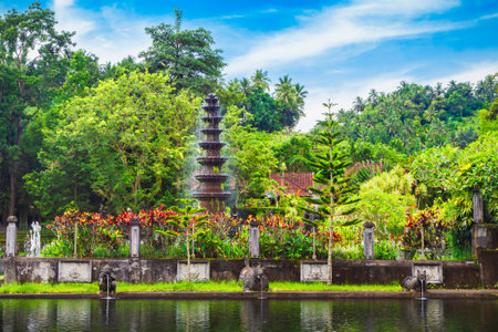 Tirta Gangga water park in Bali island in Indonesiaのeditorial素材