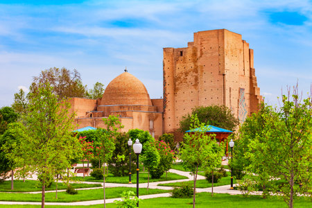 Dorus Saodat or Jahangir Mausoleum in the ancient city of Shahrisabz in Uzbekistanのeditorial素材