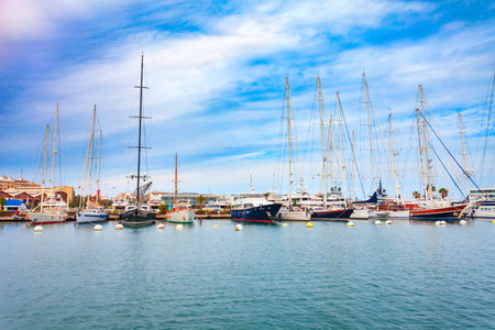 Valencia city port. Valencia is the third most populated municipality in Spain.の写真素材