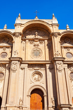 Granada Cathedral or Cathedral of Incarnation or Santa Iglesia Catedral is a Roman Catholic church in Granada city, Andalusia in Spain.の写真素材