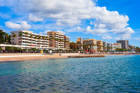 Marbella city beach. Marbella is a city in the province of Malaga in the Andalusia, Spain.の写真素材