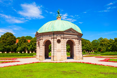 The Diana Temple or Dianatempel in the Munich Hofgarten or Court Garden, Germanyの写真素材