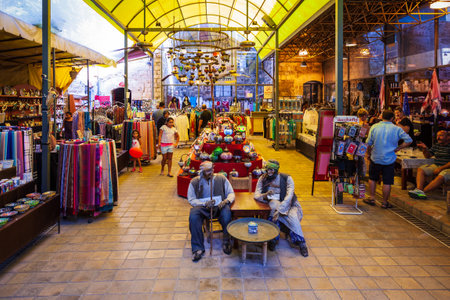 ANTALYA, TURKEY - SEPTEMBER 14, 2014: Grand Bazaar or Old Market in Antalya old town or Kaleici in Turkeyのeditorial素材