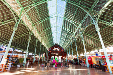 Valencia, Spain - October 16, 2021: Mercado Colon is a public market located in central Valencia, Spainのeditorial素材