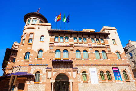 Malaga, Spain - October 23, 2021: The University of Malaga or Universidad de Malaga building exterior view. Malaga is a city in the Andalusia community in Spainのeditorial素材
