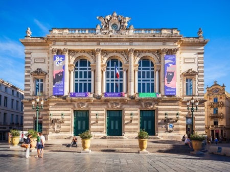 MONTPELLIER, FRANCE - SEPTEMBER 22, 2018: Opera Orchestre National Montpellier Occitanie is a main theater in Montpellier city in southern Franceのeditorial素材