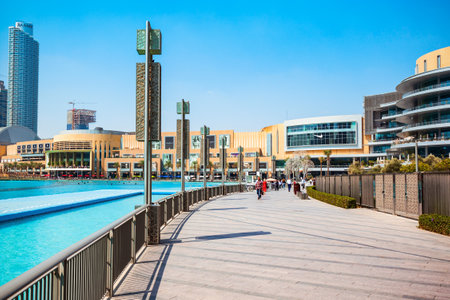 DUBAI, UAE - FEBRUARY 26, 2019: The Dubai Mall is the second largest shopping mall in the world located in Dubai in UAEのeditorial素材