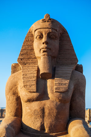 ANTALYA, TURKEY - SEPTEMBER 12, 2014: Sandland or Sand Sculpture Museum is an open air museum located at the Lara beach in Antalya city in Turkeyのeditorial素材