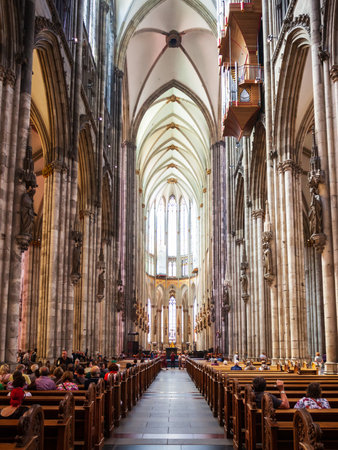 COLOGNE, GERMANY - JUNE 30, 2018: Cologne Cathedral interiorのeditorial素材