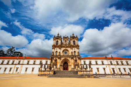 Alcobaca Monastery or Mosteiro de Santa Maria de Alcobaca is a Roman Catholic complex located in Alcobaca, Portugalの写真素材