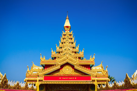 The Global Vipassana Pagoda is a Meditation Hall in Mumbai city, Maharashtra state of Indiaの写真素材