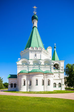 Michael the Archangel Cathedral in the Nizhny Novgorod Kremlin. Kremlin is a fortress in the historic city center of Nizhny Novgorod in Russia.の写真素材