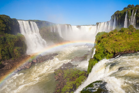 Iguazu Falls are waterfalls of the Iguazu River on the border of the Argentina and the Brazil. Its one of the New 7 Wonders of Nature.の写真素材